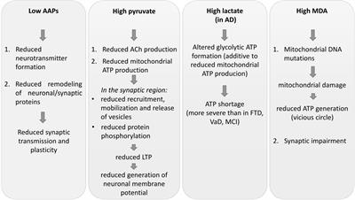 Several dementia subtypes and mild cognitive impairment share brain reduction of neurotransmitter precursor amino acids, impaired energy metabolism, and lipid hyperoxidation